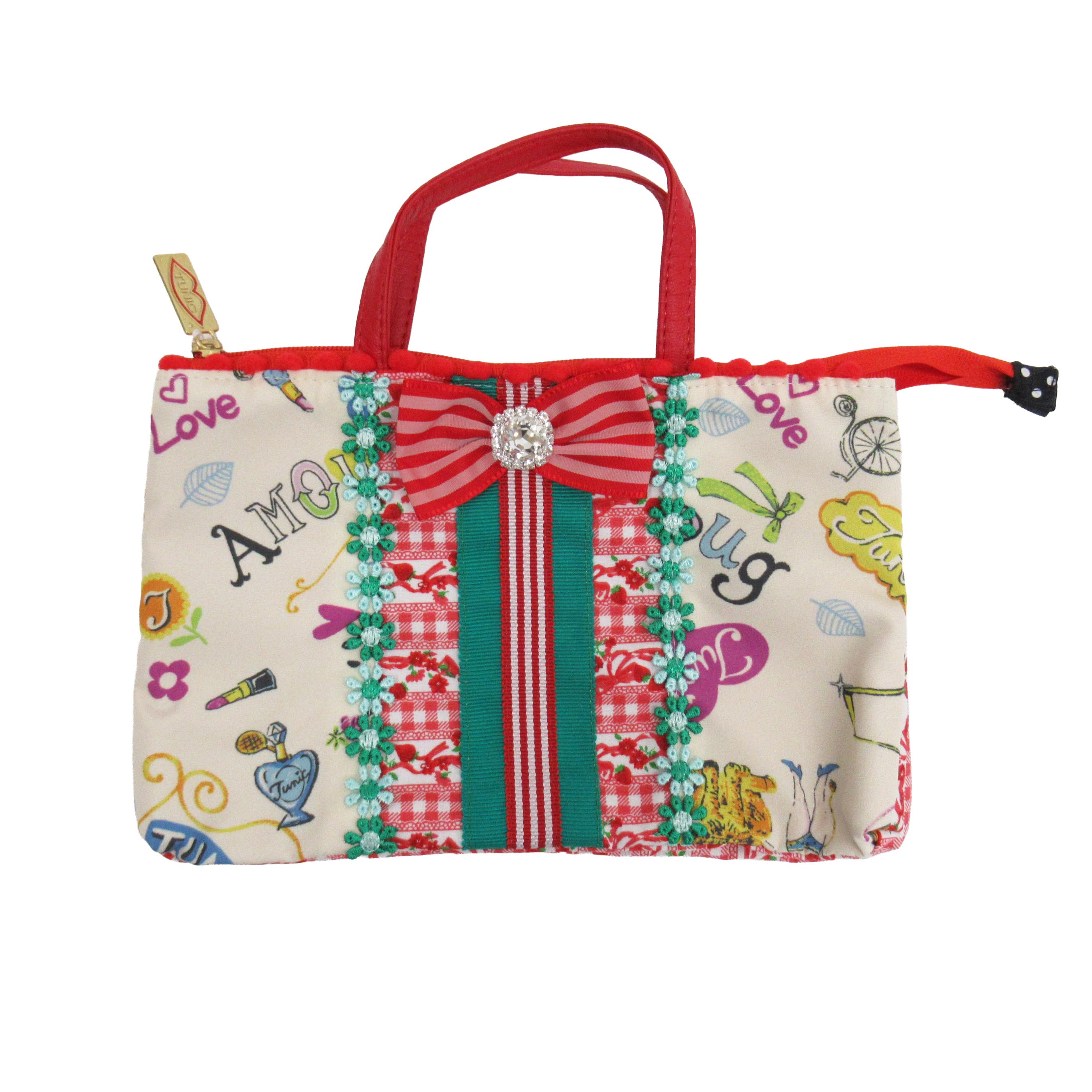 TUNIC  Tunic girlのツインズポーチ/A クリーム